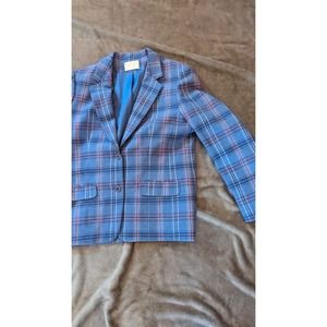 Vintage Pendleton 100% Wool Plaid Blazer Tuxedo Jacket Men's S USA Yellow label